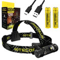 Nitecore HC60 V2 Headlamp + Extra NL189 Battery