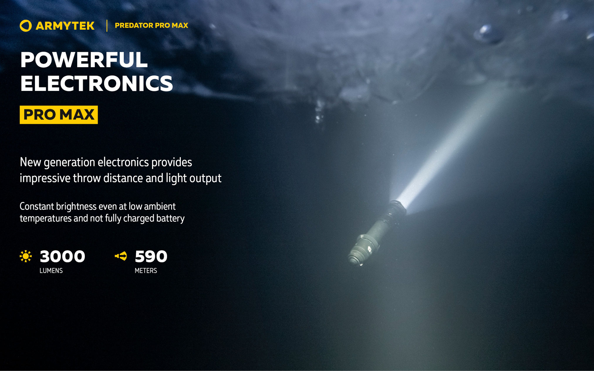 Armytek Predator Pro Max Rechargeable Tactical Flashlight -3000 Lumens ...